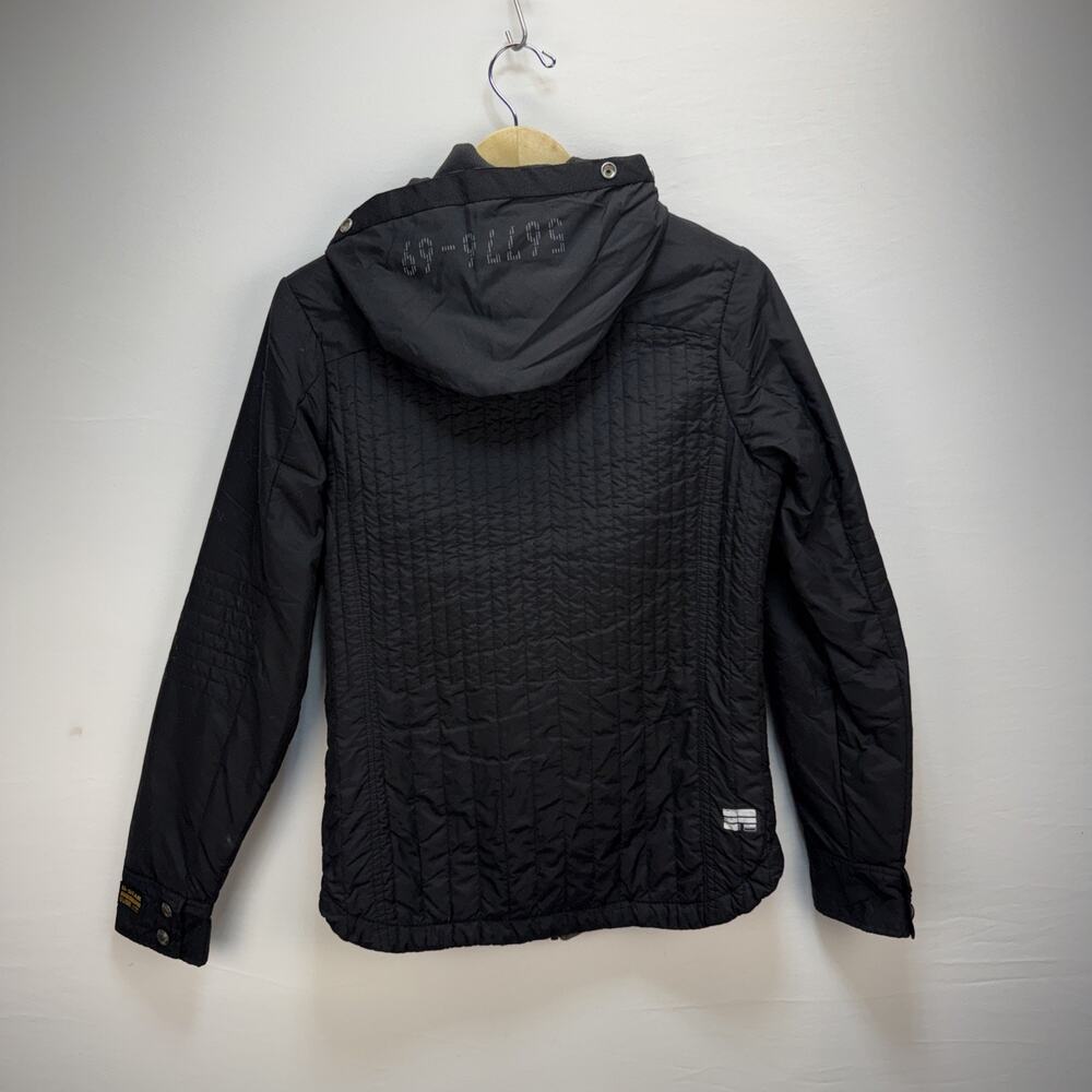 G Star Raw Type Gs - R33 Raw - 01 Military Jacket Size S Black Hooded Quilted - Picture 5 of 10